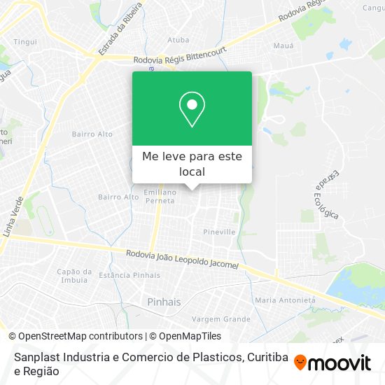 Sanplast Industria e Comercio de Plasticos mapa