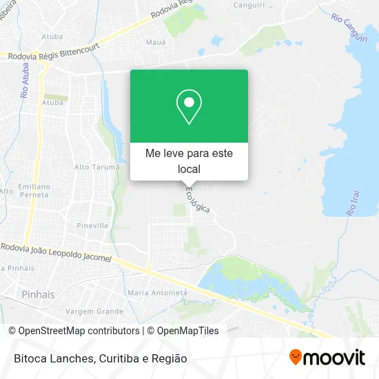 Bitoca Lanches mapa