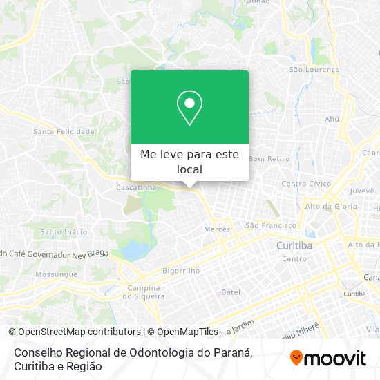 Conselho Regional de Odontologia do Paraná mapa