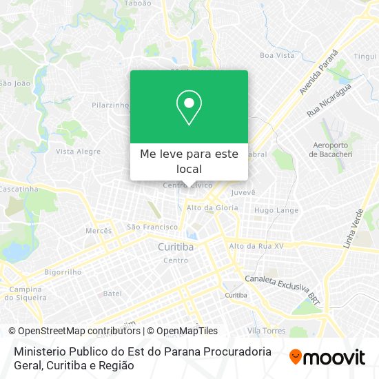Ministerio Publico do Est do Parana Procuradoria Geral mapa