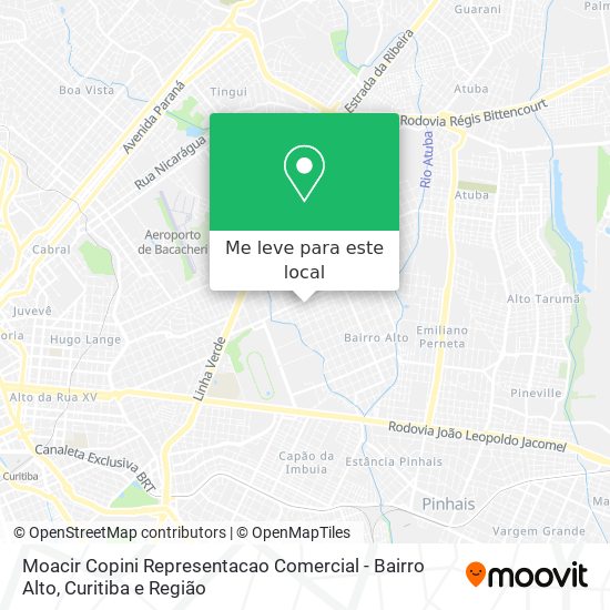 Moacir Copini Representacao Comercial - Bairro Alto mapa