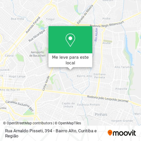 Rua Arnaldo Pisseti, 394 - Bairro Alto mapa