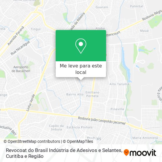 Revocoat do Brasil Indústria de Adesivos e Selantes mapa