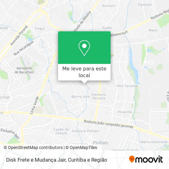 Disk Frete e Mudança Jair mapa