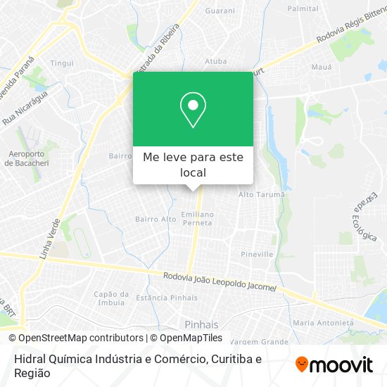 Hidral Química Indústria e Comércio mapa