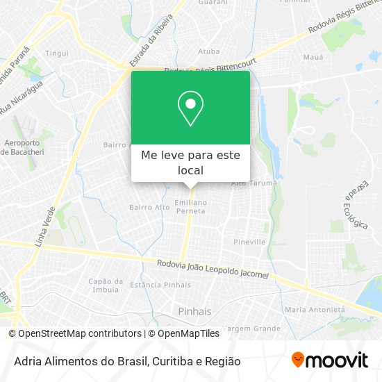Adria Alimentos do Brasil mapa