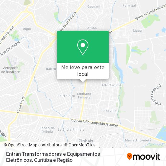 Entran Transformadores e Equipamentos Eletrônicos mapa