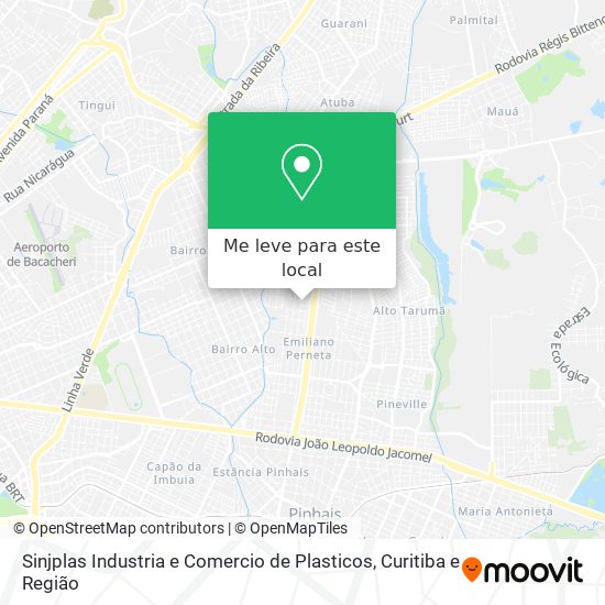 Sinjplas Industria e Comercio de Plasticos mapa