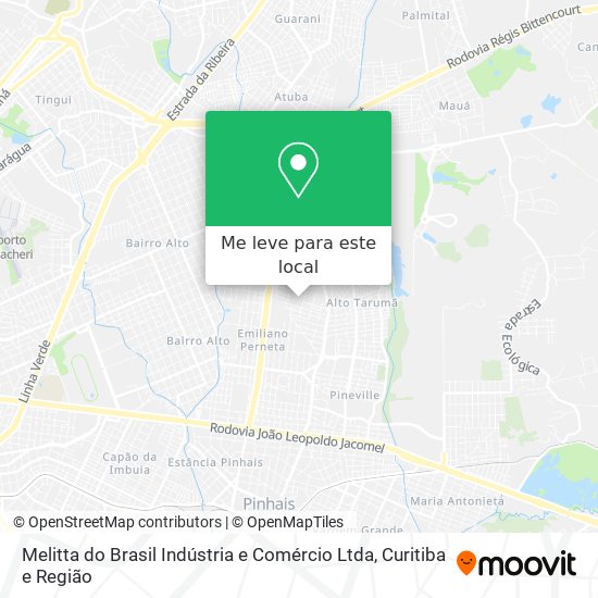 Melitta do Brasil Indústria e Comércio Ltda mapa