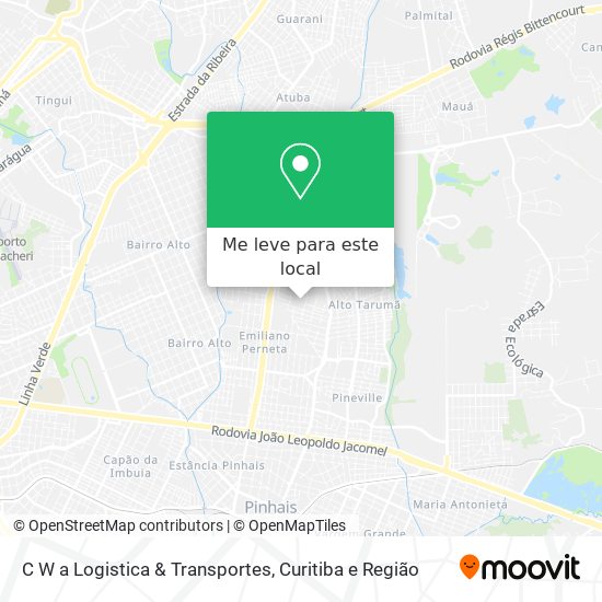 C W a Logistica & Transportes mapa
