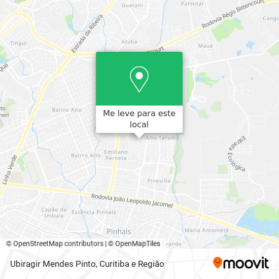 Ubiragir Mendes Pinto mapa
