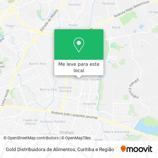 Gold Distribuidora de Alimentos mapa