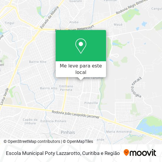 Escola Municipal Poty Lazzarotto mapa