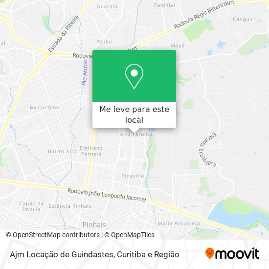 Ajm Locação de Guindastes mapa