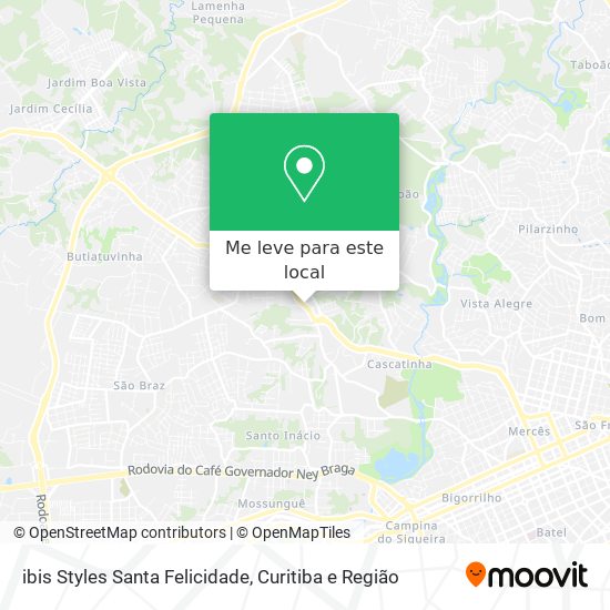 ibis Styles Santa Felicidade mapa