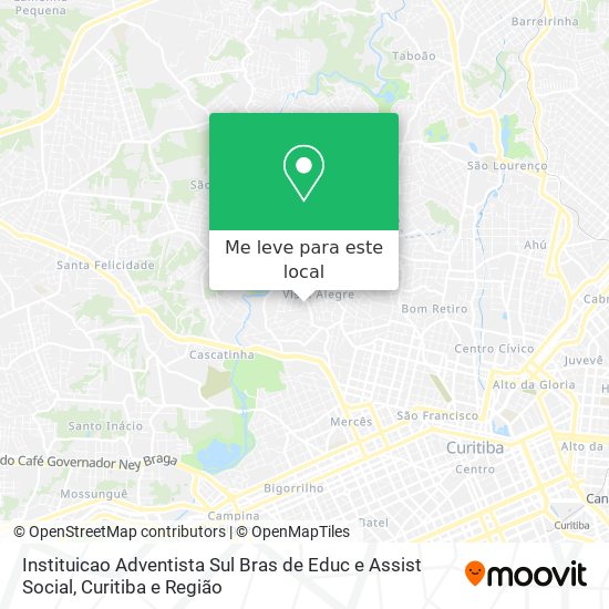 Instituicao Adventista Sul Bras de Educ e Assist Social mapa