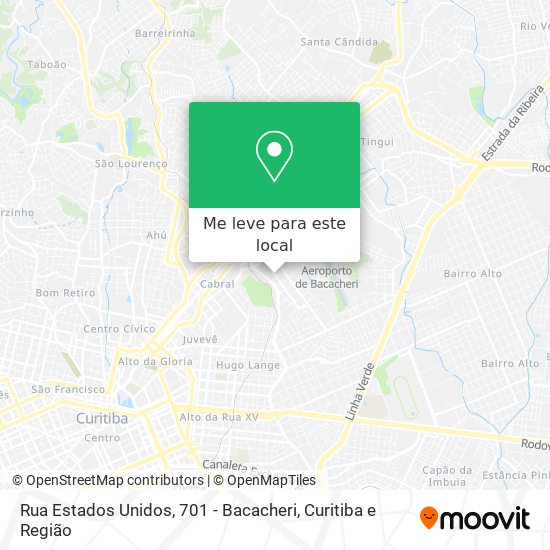 Rua Estados Unidos, 701 - Bacacheri mapa