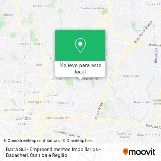 Barra Sul - Empreendimentos Imobiliarios - Bacacheri mapa