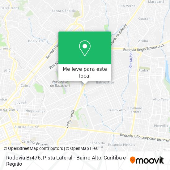 Rodovia Br476, Pista Lateral - Bairro Alto mapa