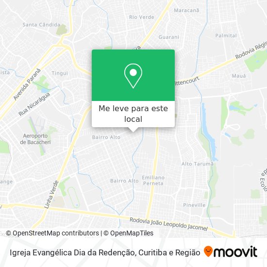 Igreja Evangélica Dia da Redenção mapa