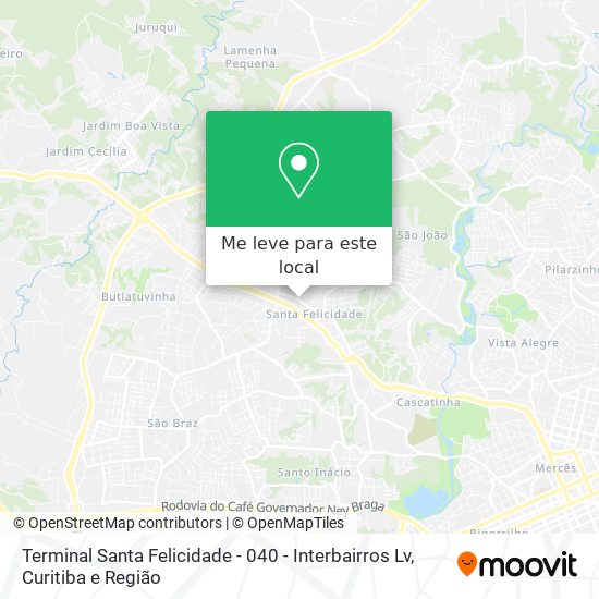 Terminal Santa Felicidade - 040 - Interbairros Lv mapa