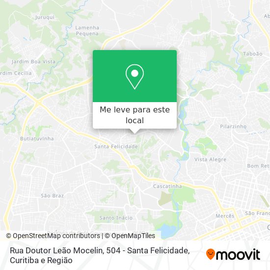 Rua Doutor Leão Mocelin, 504 - Santa Felicidade mapa