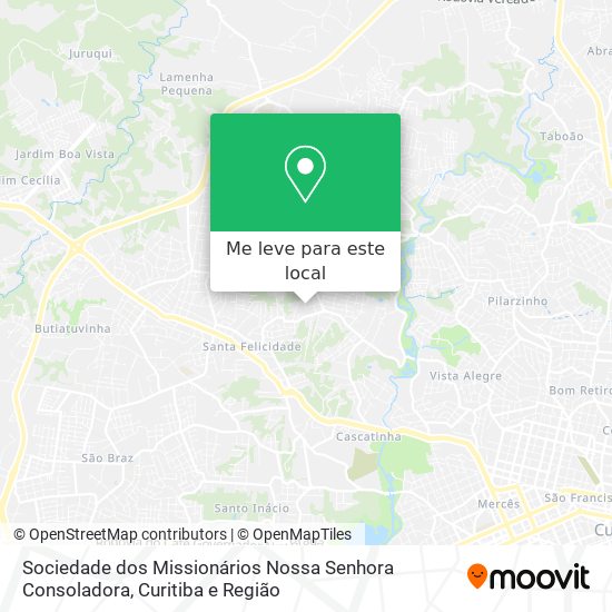Sociedade dos Missionários Nossa Senhora Consoladora mapa