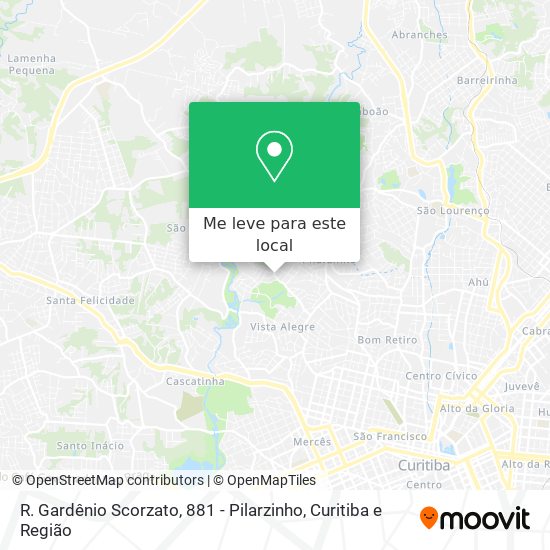 R. Gardênio Scorzato, 881 - Pilarzinho mapa