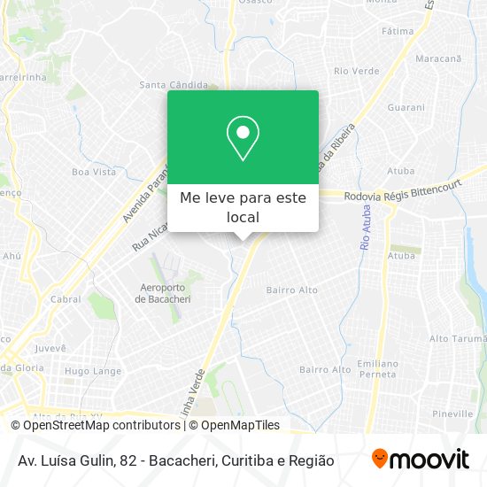 Av. Luísa Gulin, 82 - Bacacheri mapa