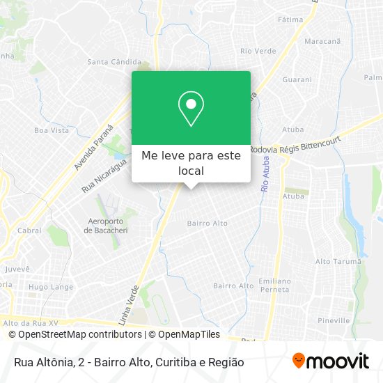Rua Altônia, 2 - Bairro Alto mapa
