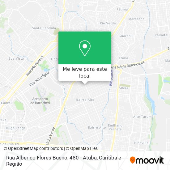 Rua Alberico Flores Bueno, 480 - Atuba mapa