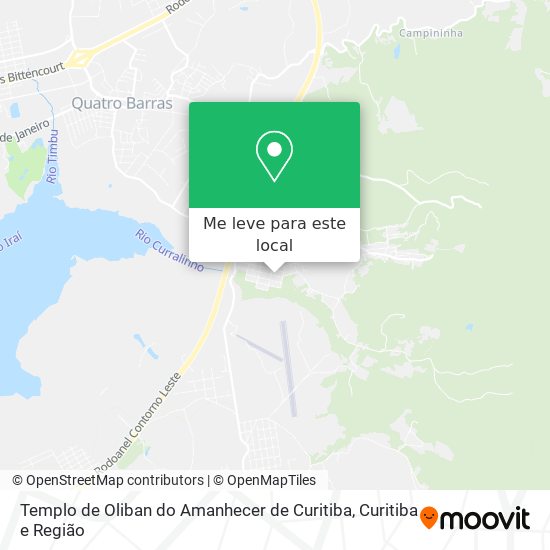Templo de Oliban do Amanhecer de Curitiba mapa