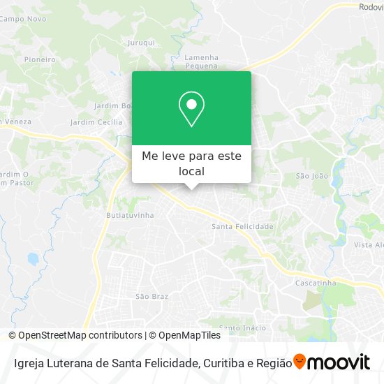 Igreja Luterana de Santa Felicidade mapa