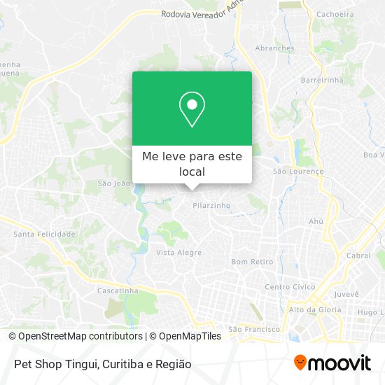 Pet Shop Tingui mapa