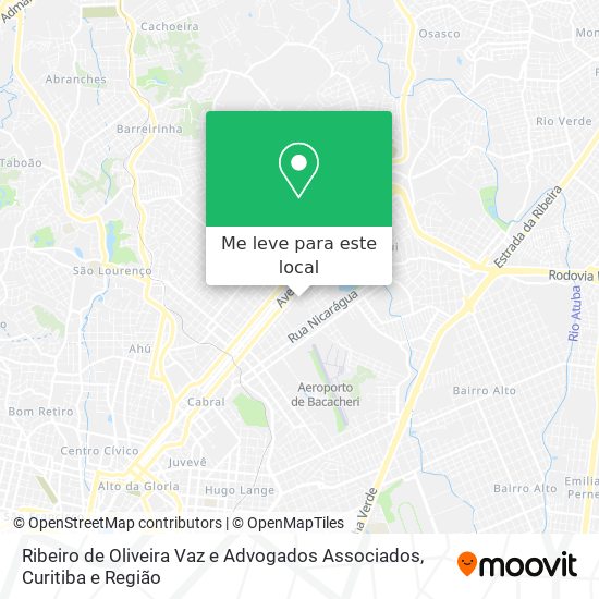 Ribeiro de Oliveira Vaz e Advogados Associados mapa