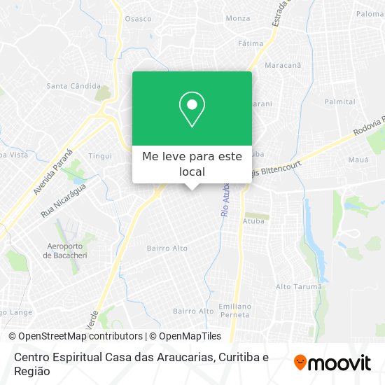 Centro Espiritual Casa das Araucarias mapa