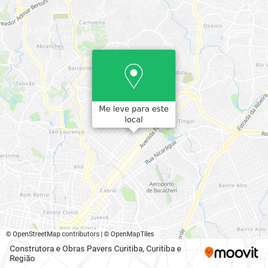 Construtora e Obras Pavers Curitiba mapa