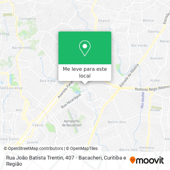 Rua João Batista Trentin, 407 - Bacacheri mapa