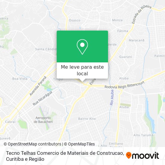 Tecno Telhas Comercio de Materiais de Construcao mapa