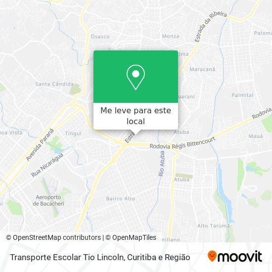 Transporte Escolar Tio Lincoln mapa