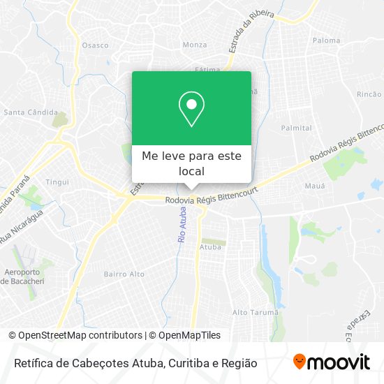 Retífica de Cabeçotes Atuba mapa