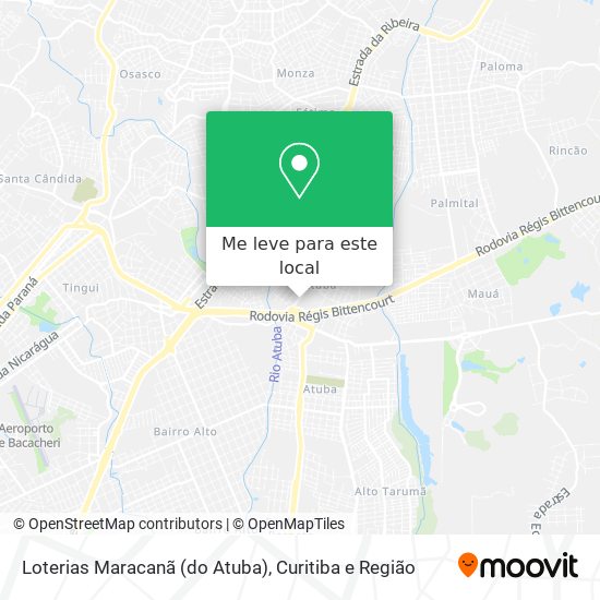 Loterias Maracanã (do Atuba) mapa