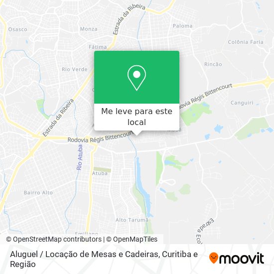 Aluguel / Locação de Mesas e Cadeiras mapa