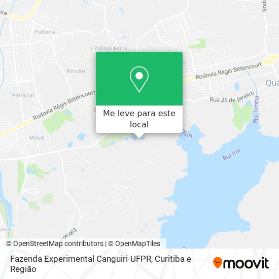 Fazenda Experimental Canguiri-UFPR mapa