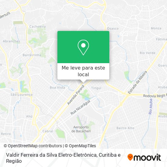 Valdir Ferreira da Silva Eletro-Eletrônica mapa