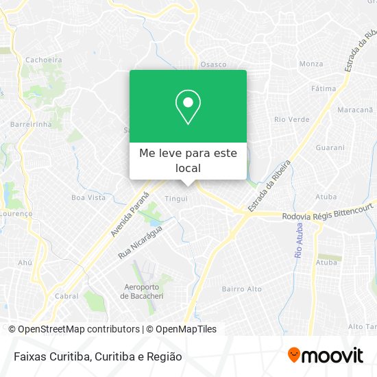 Faixas Curitiba mapa