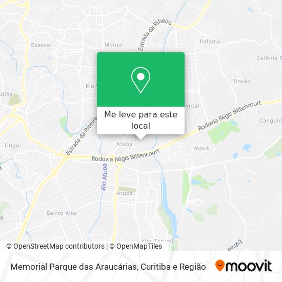 Memorial Parque das Araucárias mapa