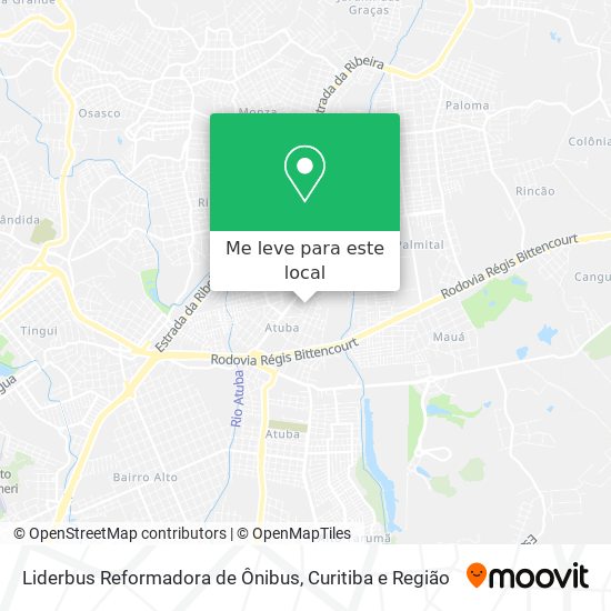 Liderbus Reformadora de Ônibus mapa