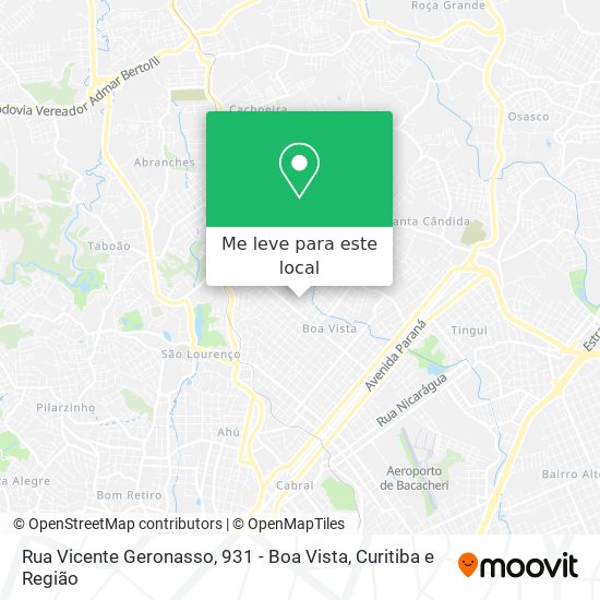Rua Vicente Geronasso, 931 - Boa Vista mapa