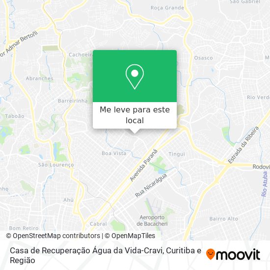 Casa de Recuperação Água da Vida-Cravi mapa